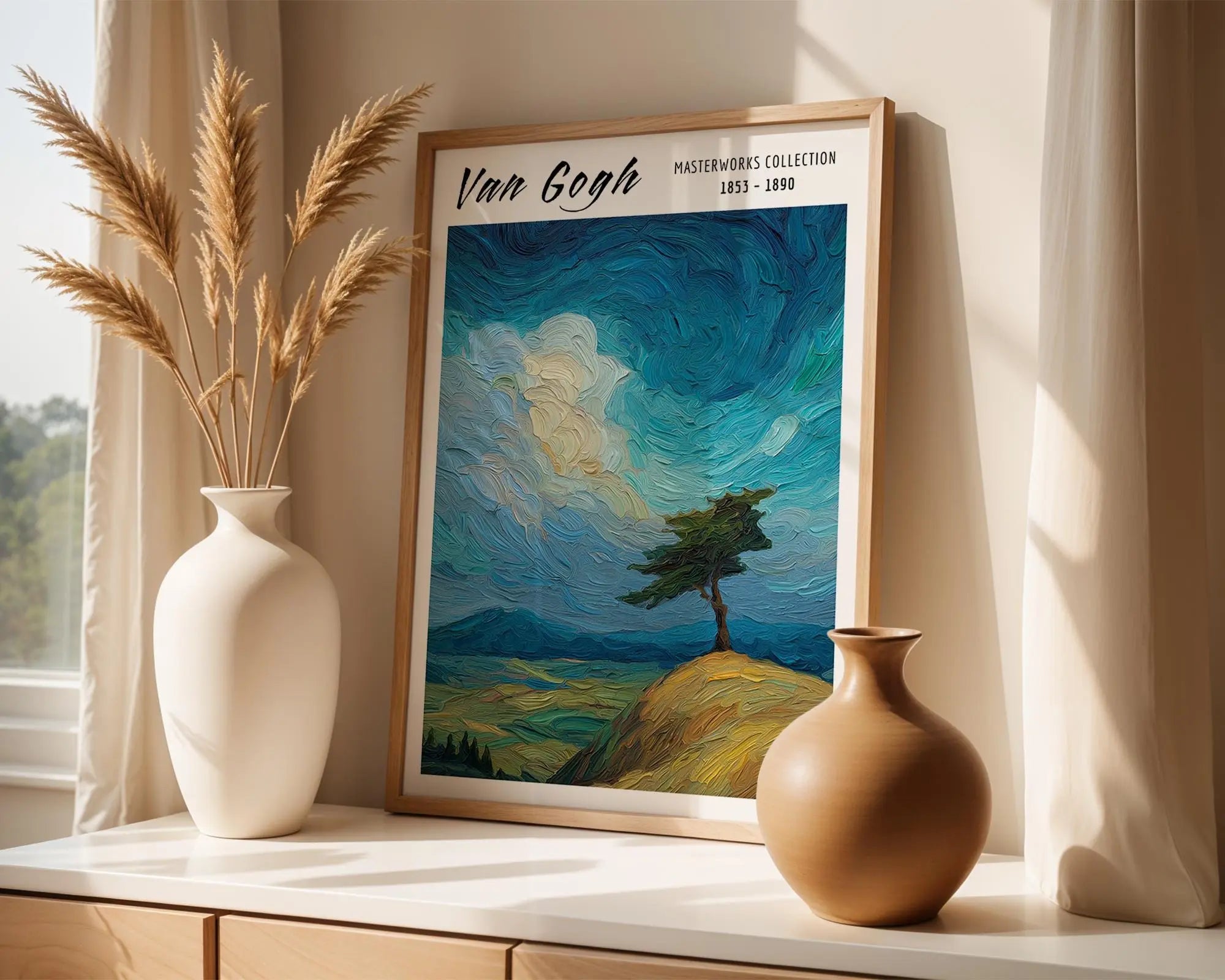 Van Gogh Print | Cypress Tree  | Impressionist Landscape Art wall art print, modern home decor, unframed artwork by Nomad & Nest
