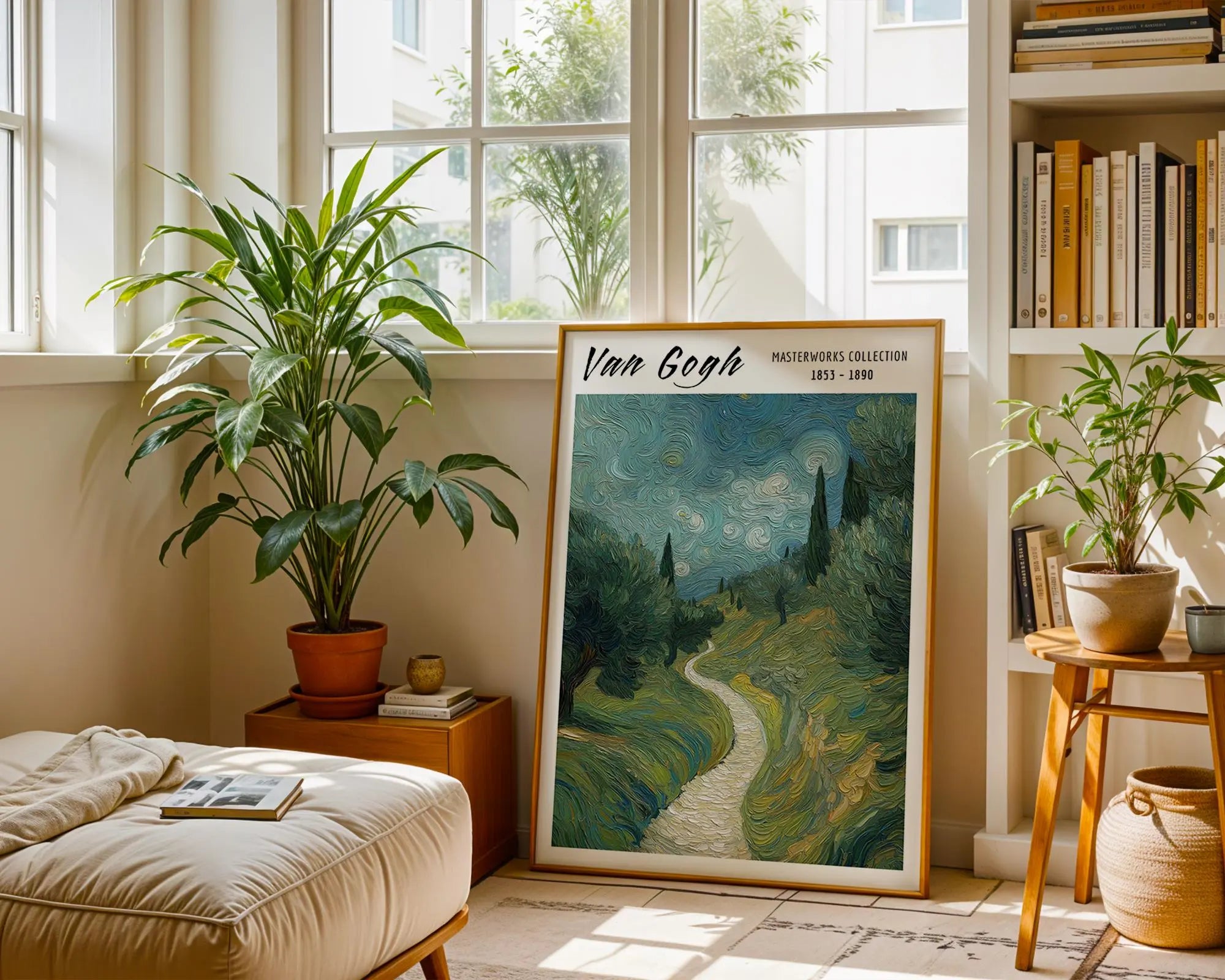 Van Gogh Print | Cypress Trees  | Impressionist Landscape Art wall art print, modern home decor, unframed artwork by Nomad & Nest