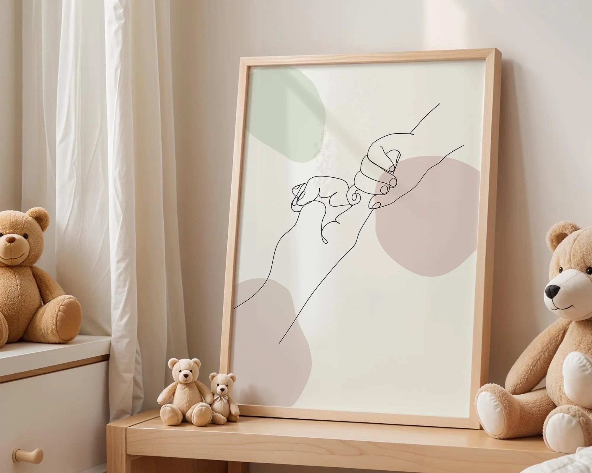 Playroom Ideas | Parent Child Line Art Print | Minimal Nursery Wall Decor wall art print, modern home decor, unframed artwork by Nomad & Nest