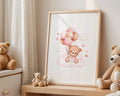 Playroom Ideas | Floating Bear Nursery Wall Art | Dreamy Balloon Baby Print wall art print, modern home decor, unframed artwork by Nomad & Nest