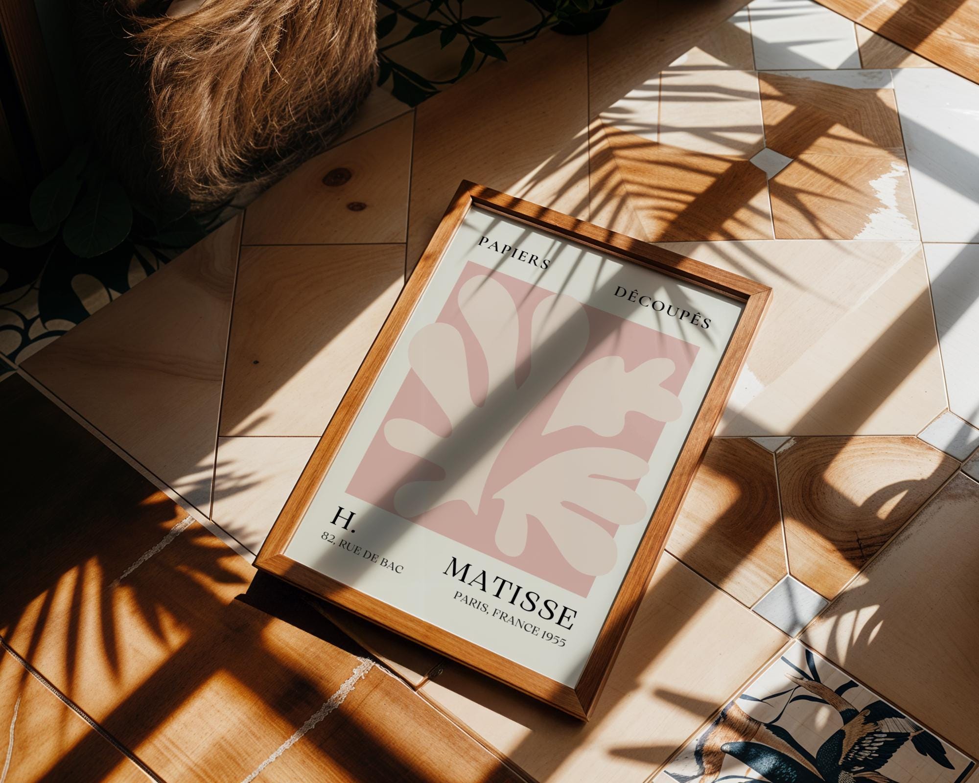 Henri Matisse Print | Cut-Out Poster | Pale Coral Botanical, Minimalist Wall Art wall art print, modern home decor, unframed artwork by Nomad & Nest