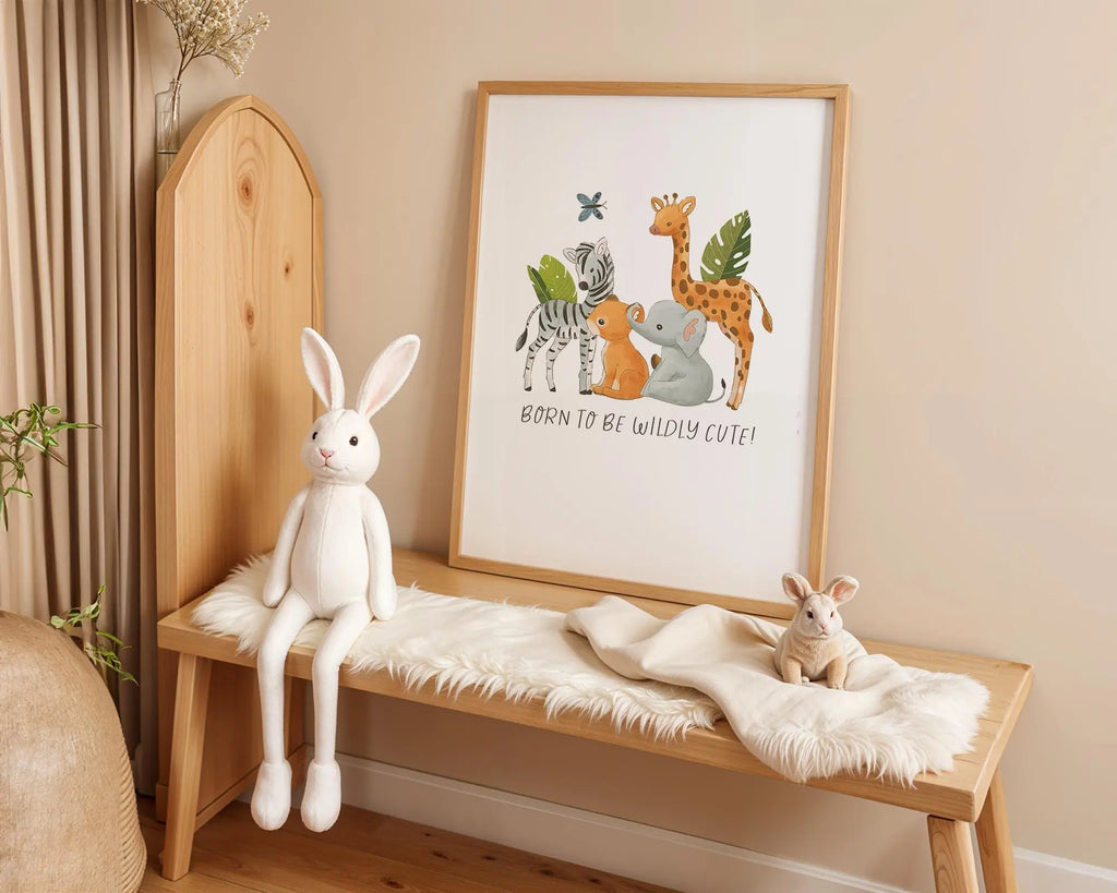 Playroom Ideas | Safari Friends Nursery Print | Jungle Animal Wall Art wall art print, modern home decor, unframed artwork by Nomad & Nest