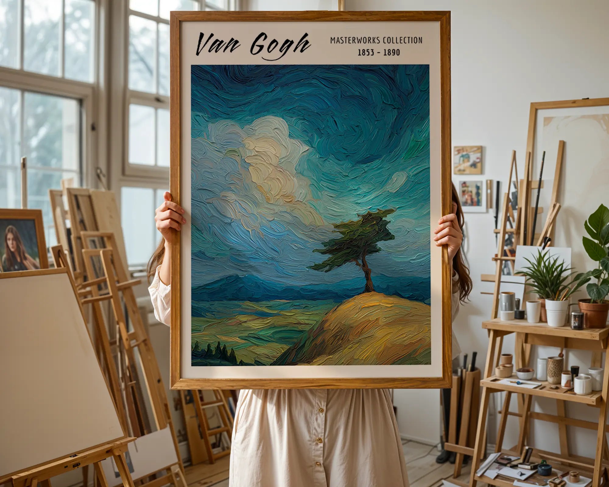 Van Gogh Print | Cypress Tree | Impressionist Landscape Art wall art print, modern home decor, unframed artwork by Nomad & Nest