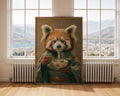 Red Panda Ramen Art Print | Kimono Animal Wall Decor wall art print, modern home decor, unframed artwork by Nomad & Nest