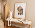Playroom Ideas | Bison Nursery Wall Art | Woodland Animal Baby Decor wall art print, modern home decor, unframed artwork by Nomad & Nest