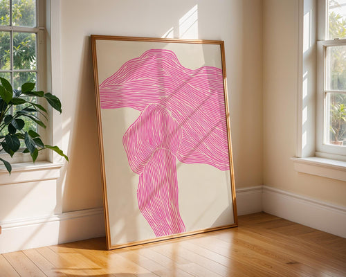 Abstract Pink Line Art Print | Modern Geometric Wall Decor wall art print, modern home decor, unframed artwork by Nomad & Nest