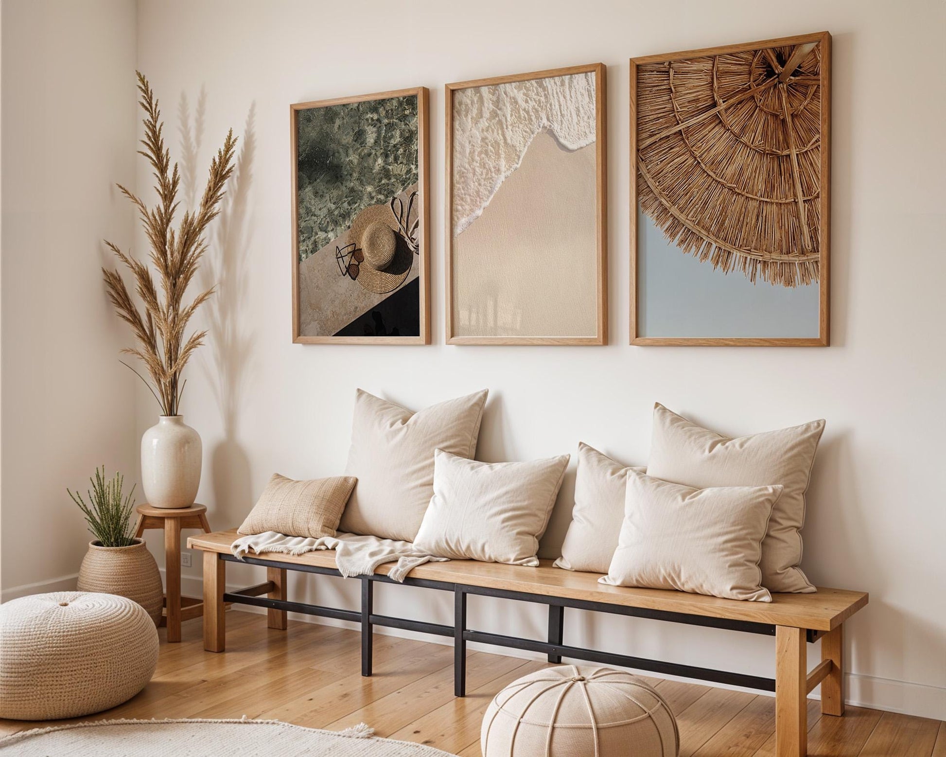 Colourful Prints | Beach Photography Print Set, Boho Coastal Decor (Set of 3) wall art print, modern home decor, unframed artwork by Nomad & Nest