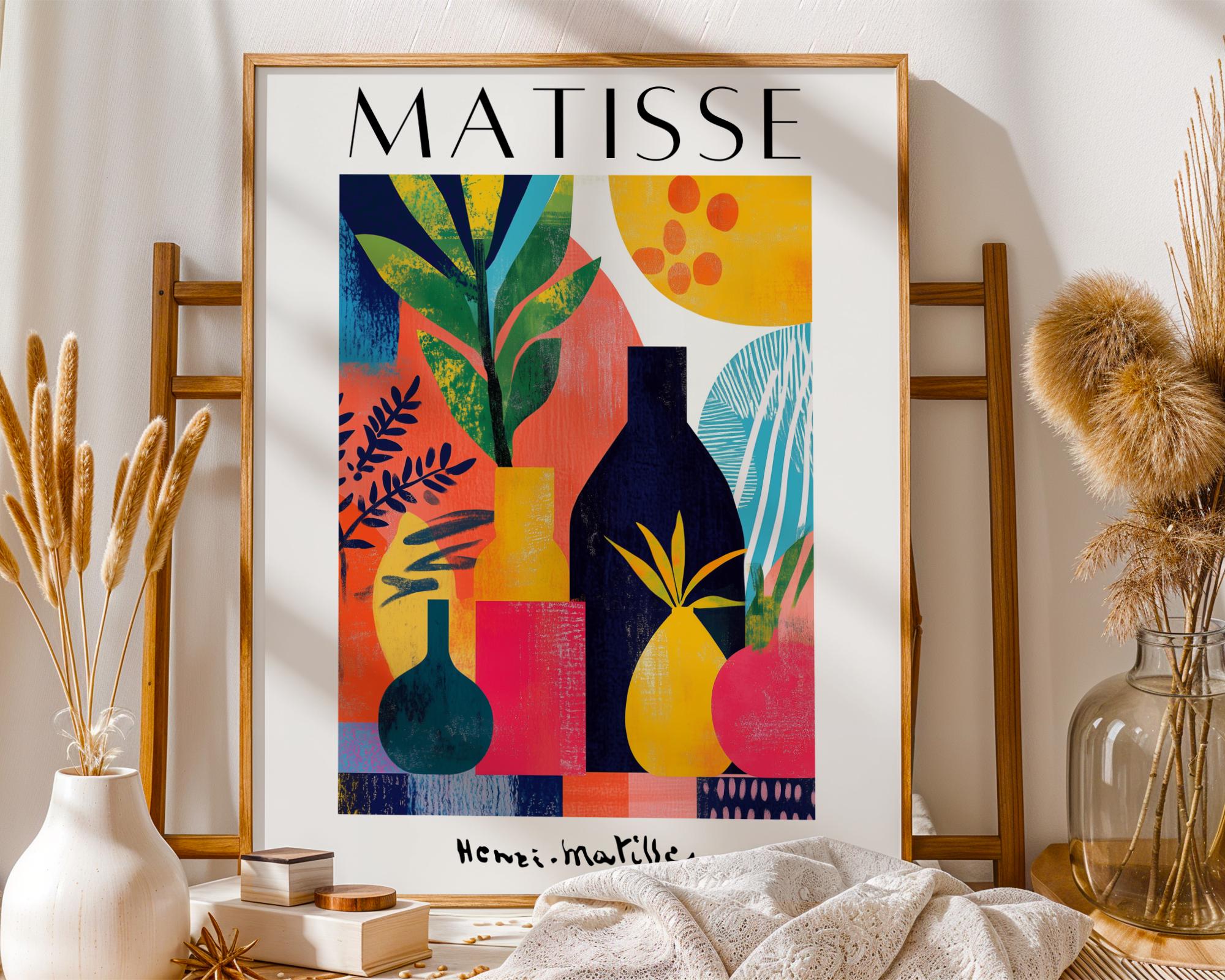 Henri Matisse Print | Inspired Still Life Art  | Boho Modern Home Decor wall art print, modern home decor, unframed artwork by Nomad & Nest