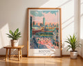 Boston Skyline Print | Fenway Park Poster, Massachusetts Travel Art wall art print, modern home decor, unframed artwork by Nomad & Nest