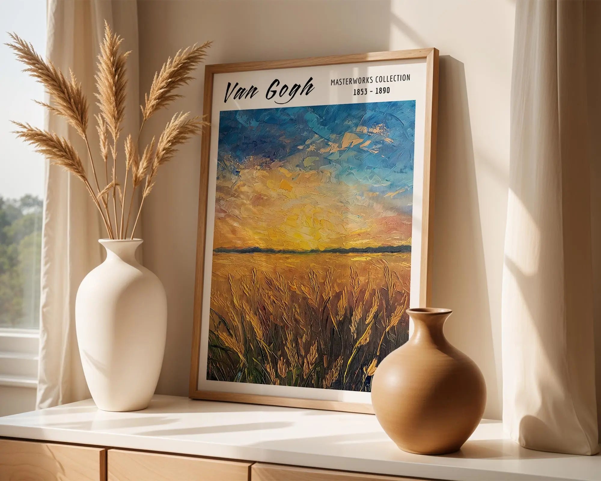 Van Gogh Print | Sunset Wheatfield  | Golden Impressionist Wall Art wall art print, modern home decor, unframed artwork by Nomad & Nest