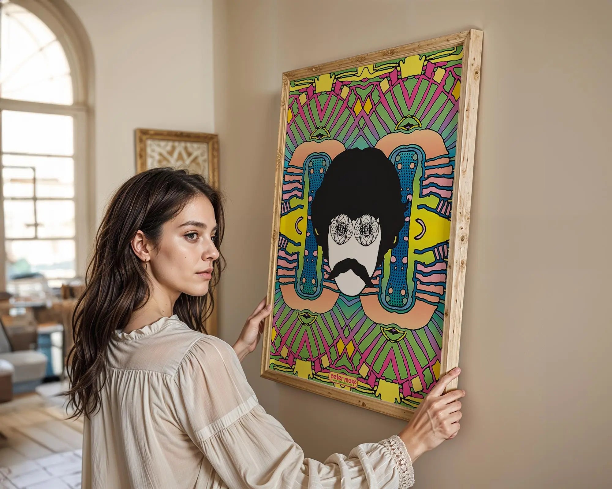 Modern Pop Art | Psychedelic Print | Retro 1960s Inspired Portrait wall art print, modern home decor, unframed artwork by Nomad & Nest