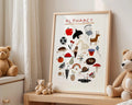 Playroom Ideas | Boho Alphabet Nursery Wall Art | Illustrated Learning Print wall art print, modern home decor, unframed artwork by Nomad & Nest