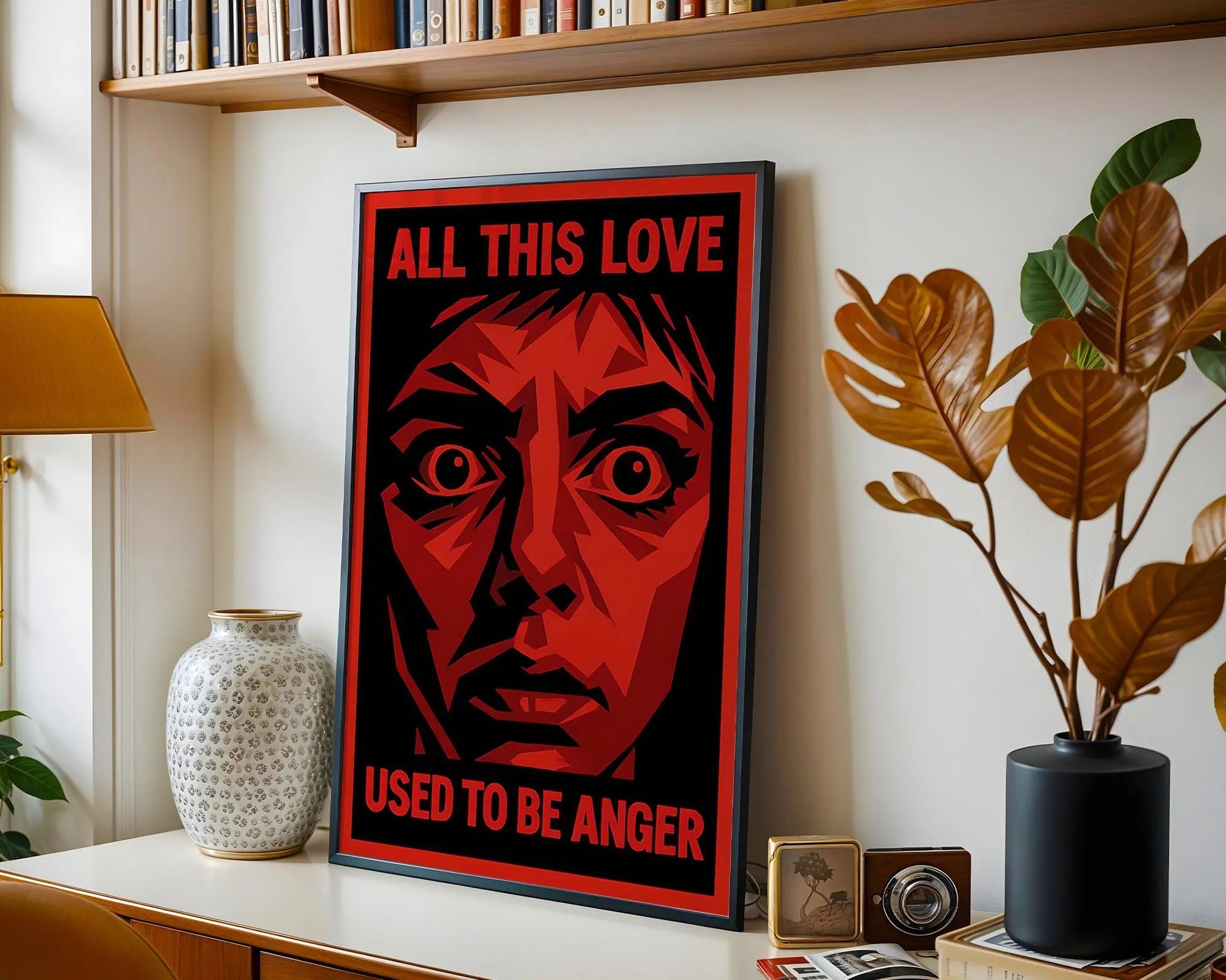 Emotional Face Illustration Print | Bold Modern Wall Art wall art print, modern home decor, unframed artwork by Nomad & Nest