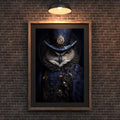 Steampunk Owl Portrait Print | Gothic Victorian Fantasy Art wall art print, modern home decor, unframed artwork by Nomad & Nest