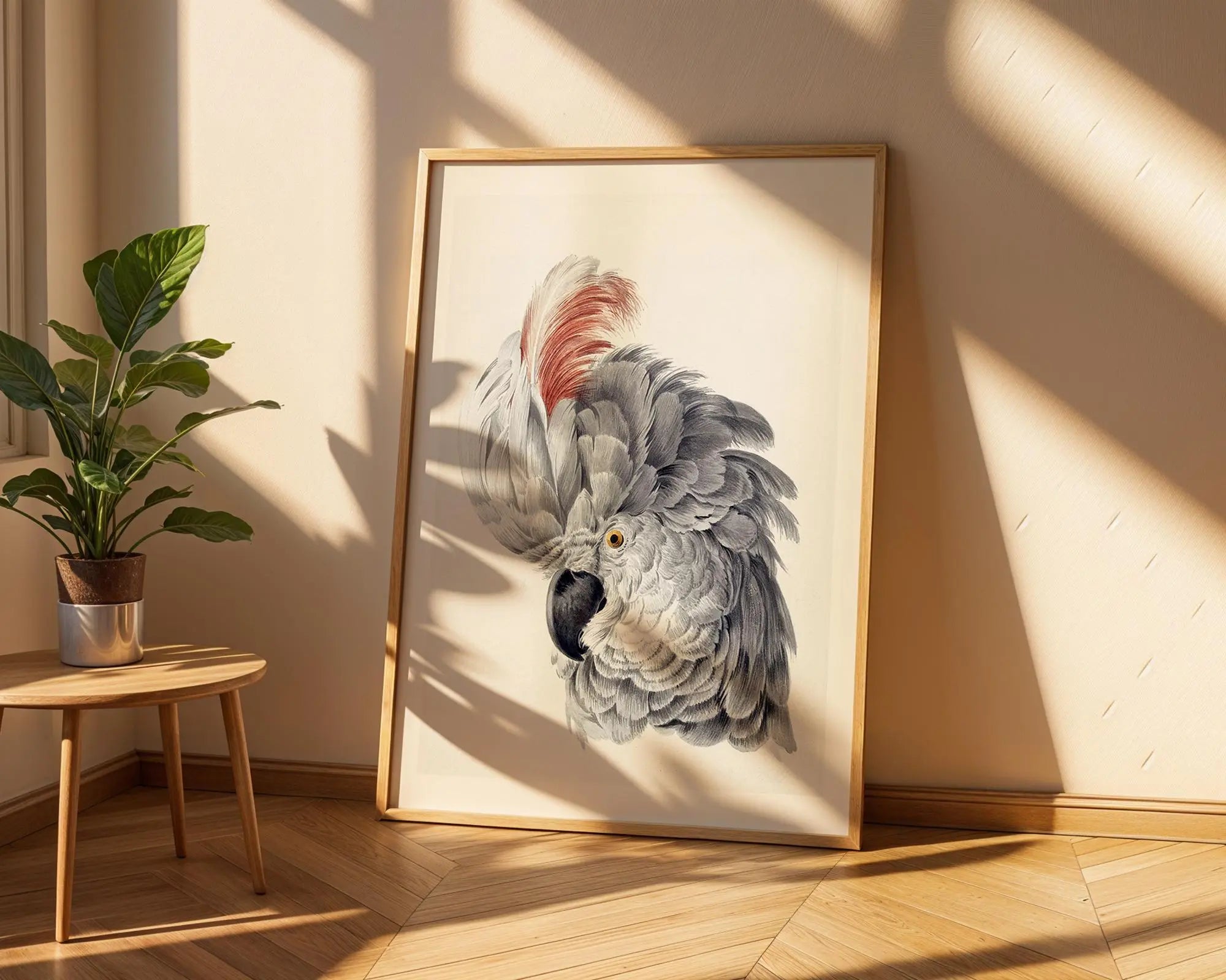 Vintage Style Cockatoo Print | Tropical Bird Wall Art wall art print, modern home decor, unframed artwork by Nomad & Nest