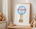 Playroom Ideas | Giraffe Balloon Nursery Print | Safari Animal Wall Art wall art print, modern home decor, unframed artwork by Nomad & Nest