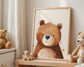 Playroom Ideas | Bear Portrait Nursery Wall Art | Neutral Woodland Animal Print wall art print, modern home decor, unframed artwork by Nomad & Nest