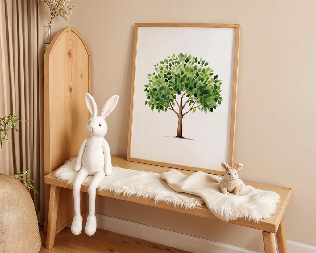 Playroom Ideas | Watercolour Tree Nursery Wall Art Woodland Nature Print wall art print, modern home decor, unframed artwork by Nomad & Nest