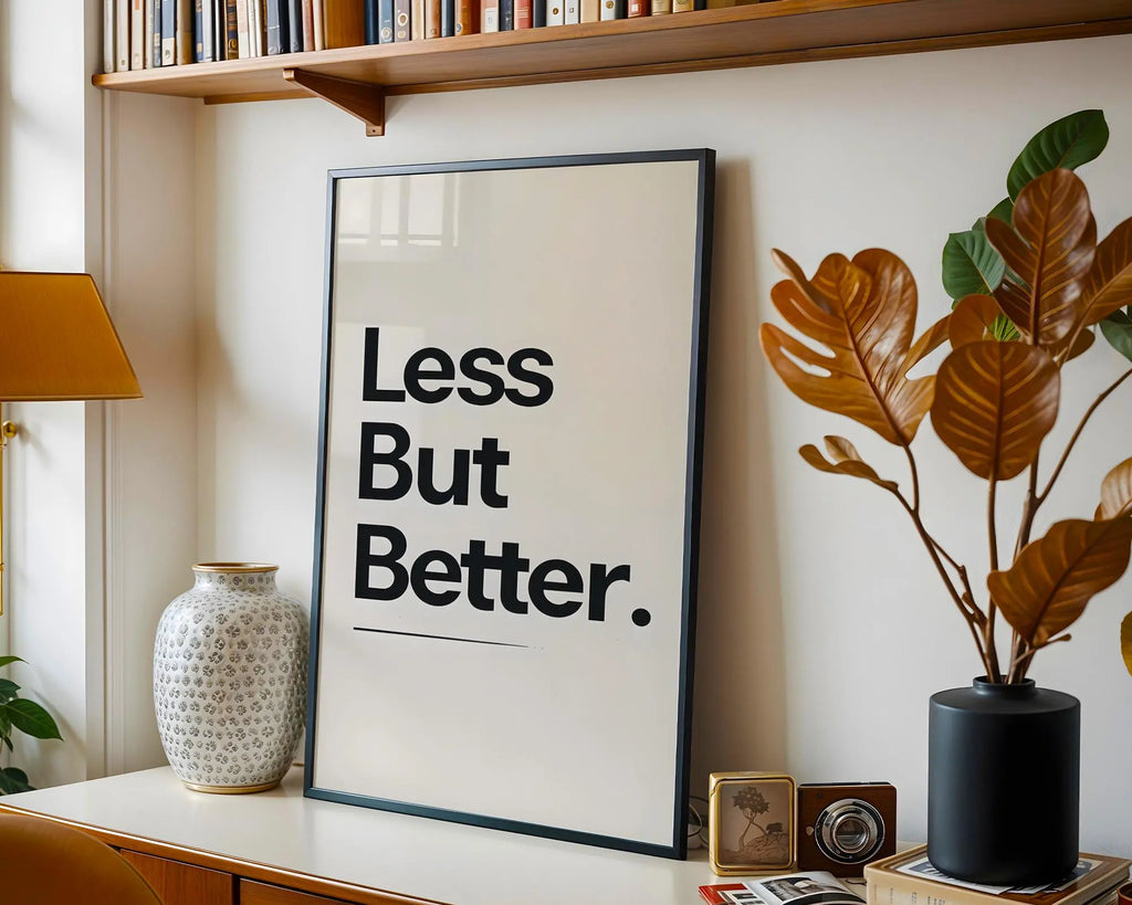 Positive Emotion | Minimalist Typography Art Print | Less But Better Quote wall art print, modern home decor, unframed artwork by Nomad & Nest