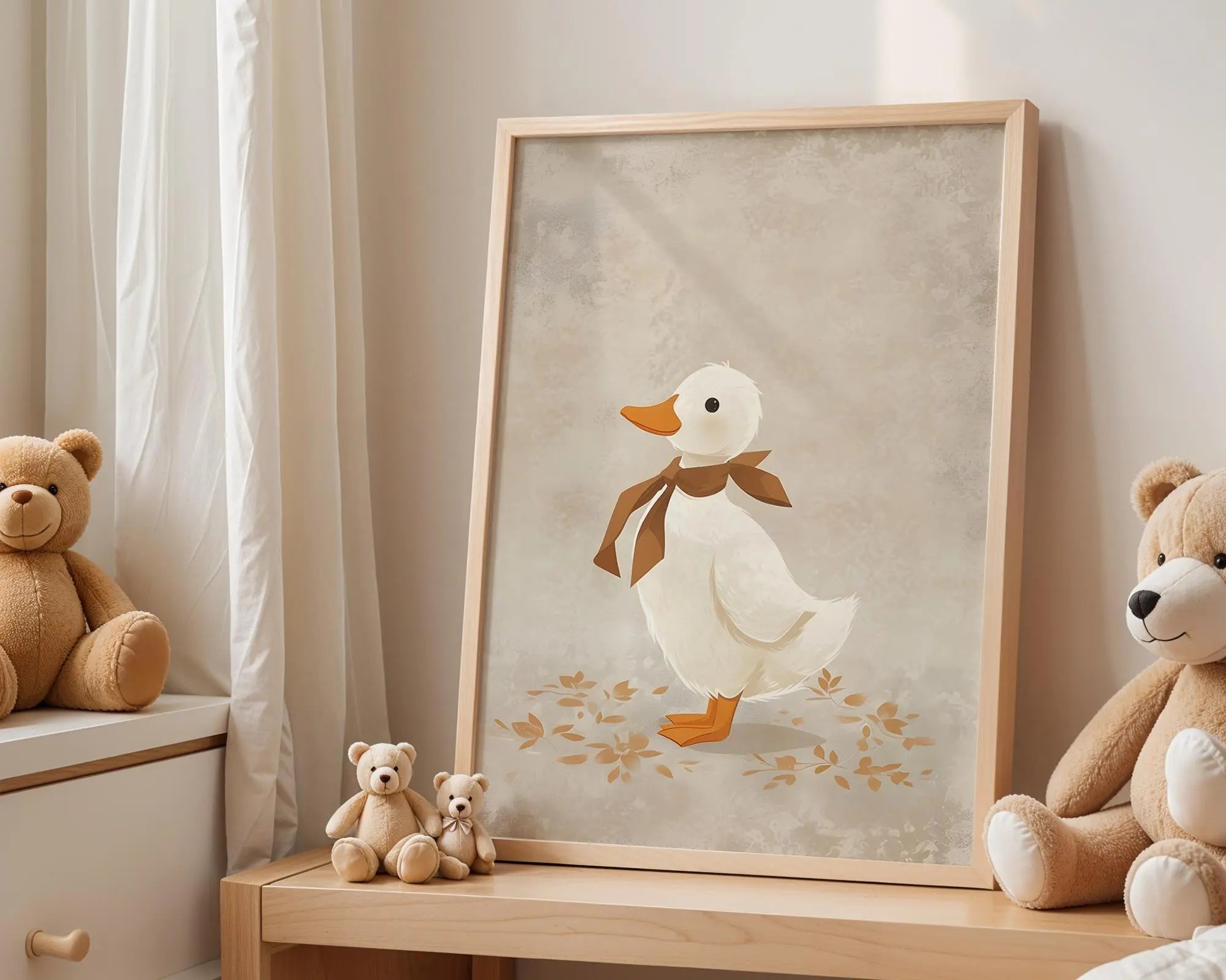 Playroom Ideas | Sweet Duckling Nursery Wall Art – Neutral Baby Room Print wall art print, modern home decor, unframed artwork by Nomad & Nest