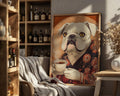 Japanese Poster | Bulldog Kimono Print - Funny Oriental Dog Wall Art wall art print, modern home decor, unframed artwork by Nomad & Nest