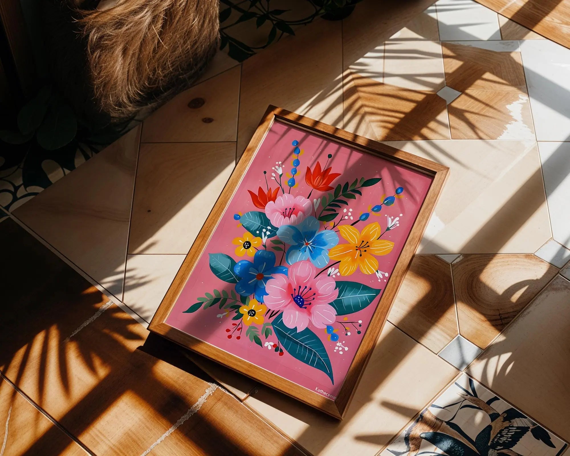 Modern Pop Art | Colorful Floral  Print | Modern Botanical Illustration wall art print, modern home decor, unframed artwork by Nomad & Nest