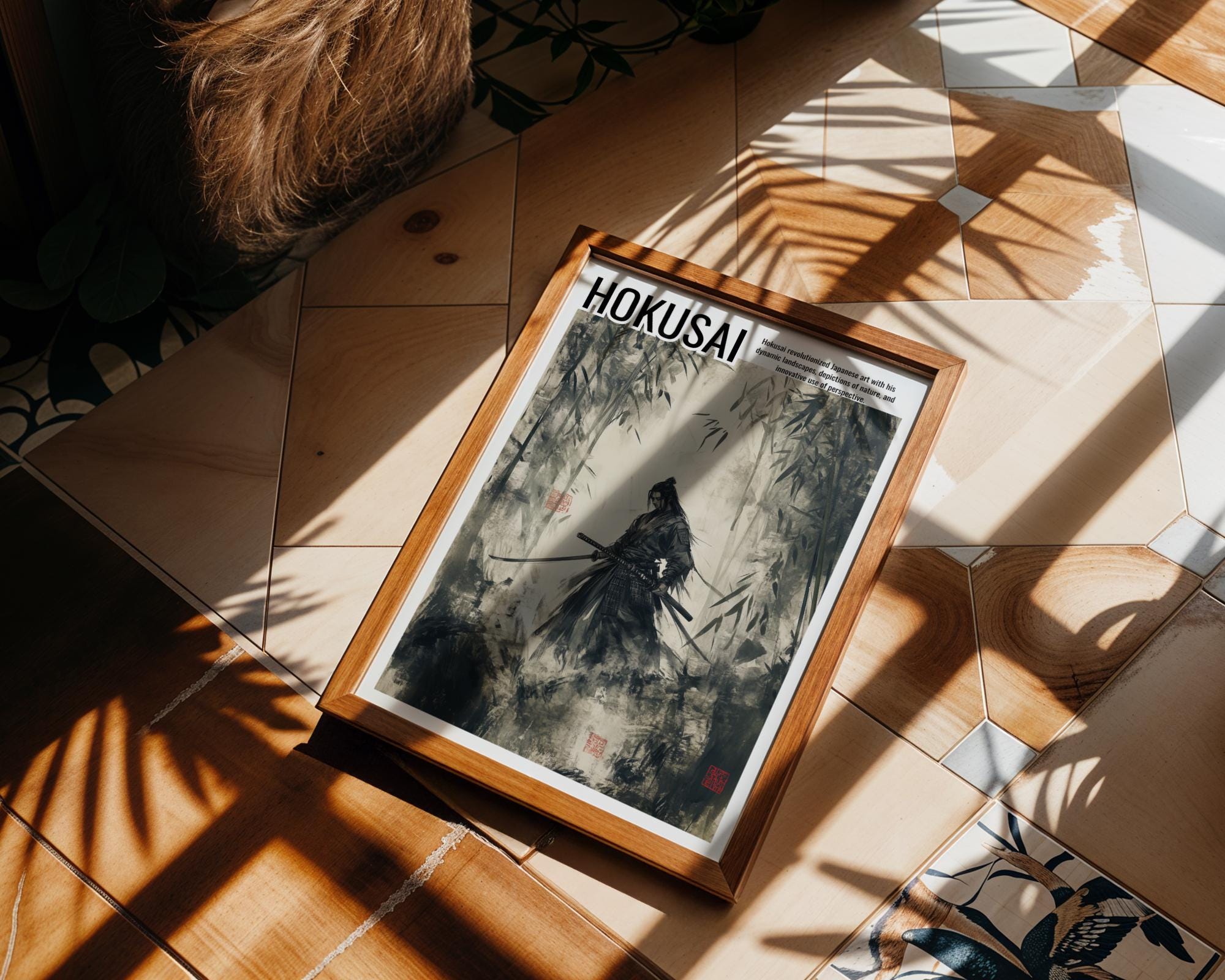 Japanese Poster | Samurai Warrior Art Print – Katana Bushido, Feudal Japan Decor wall art print, modern home decor, unframed artwork by Nomad & Nest