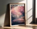 Japanese Poster | Cherry Blossom Print –  Torii Gate, Zen Landscape Art wall art print, modern home decor, unframed artwork by Nomad & Nest