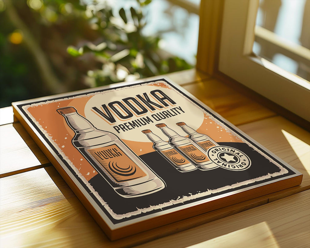 Retro Vodka Advertising Poster | Mid-Century Bar Art Print wall art print, modern home decor, unframed artwork by Nomad & Nest
