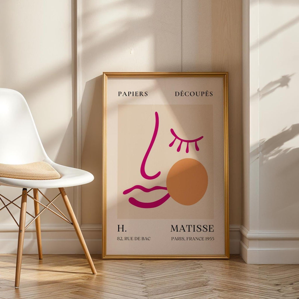 Henri Matisse Print | Inspired Face Art  | Modern Minimalist Poster wall art print, modern home decor, unframed artwork by Nomad & Nest