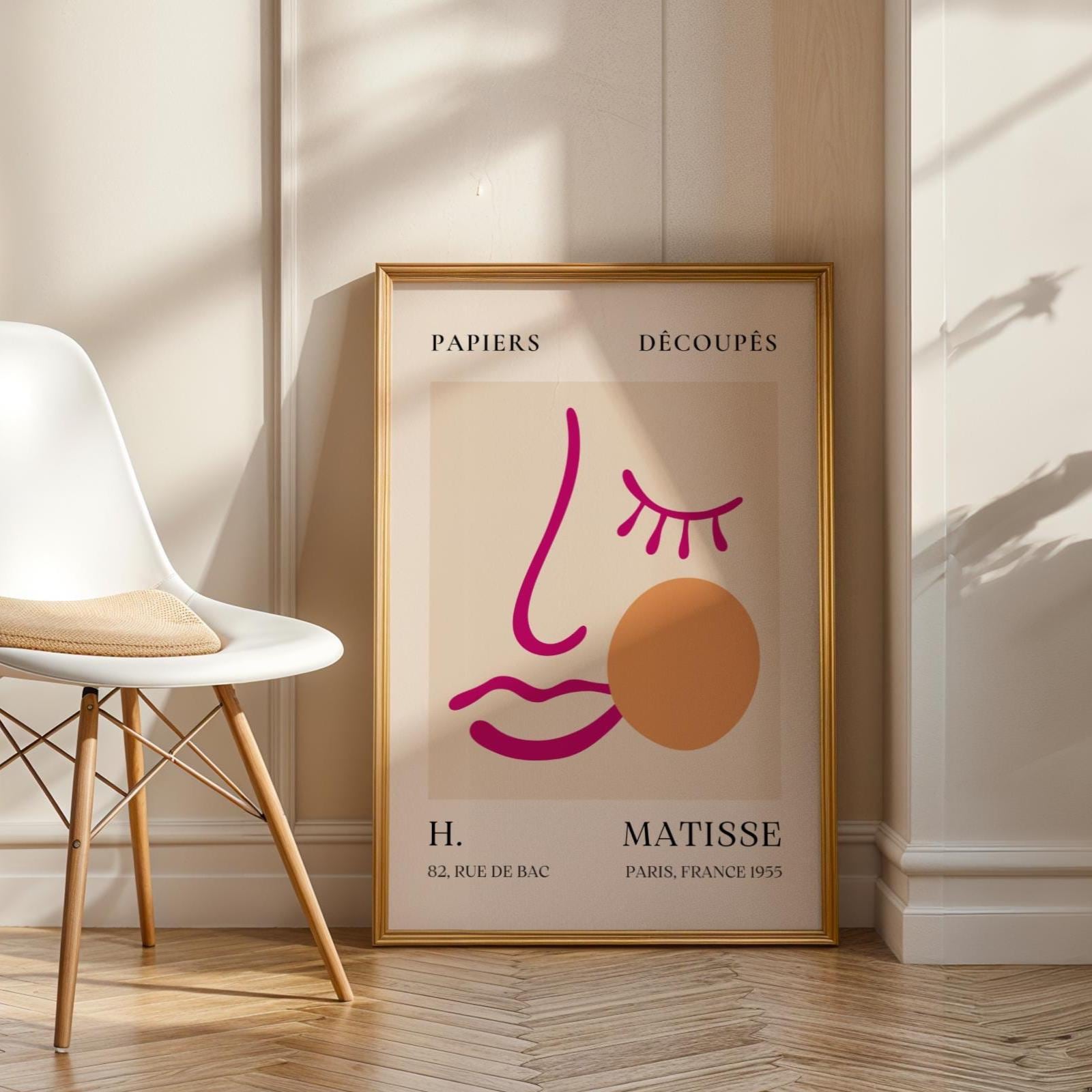 Henri Matisse Print | Inspired Face Art  | Modern Minimalist Poster wall art print, modern home decor, unframed artwork by Nomad & Nest