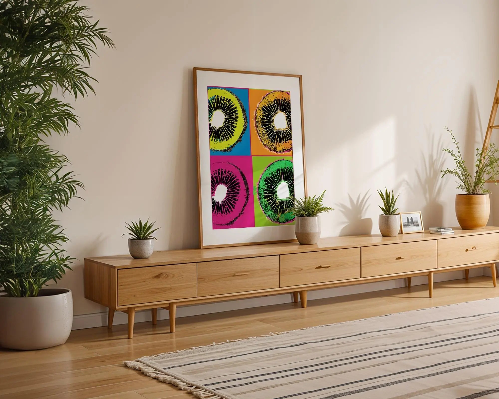 Modern Pop Art | Kiwi Fruit Print | Warhol Inspired Kitchen Decor wall art print, modern home decor, unframed artwork by Nomad & Nest