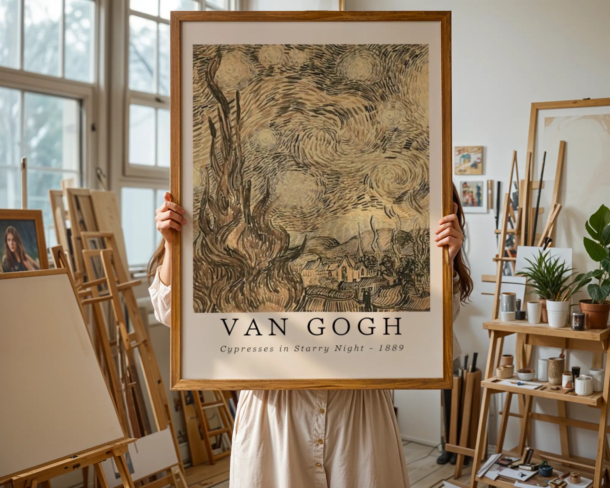 Van Gogh Print | Starry Night  - Vintage Impressionist Art Poster wall art print, modern home decor, unframed artwork by Nomad & Nest