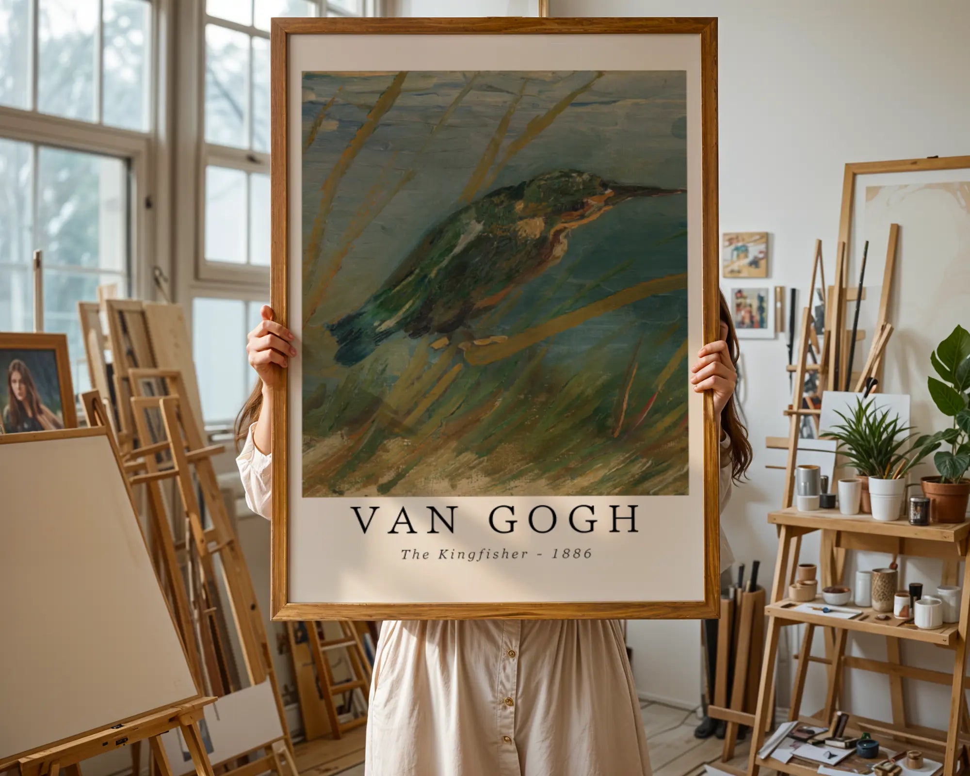 Van Gogh Print | Kingfisher  – Vintage Impressionist Bird Art wall art print, modern home decor, unframed artwork by Nomad & Nest