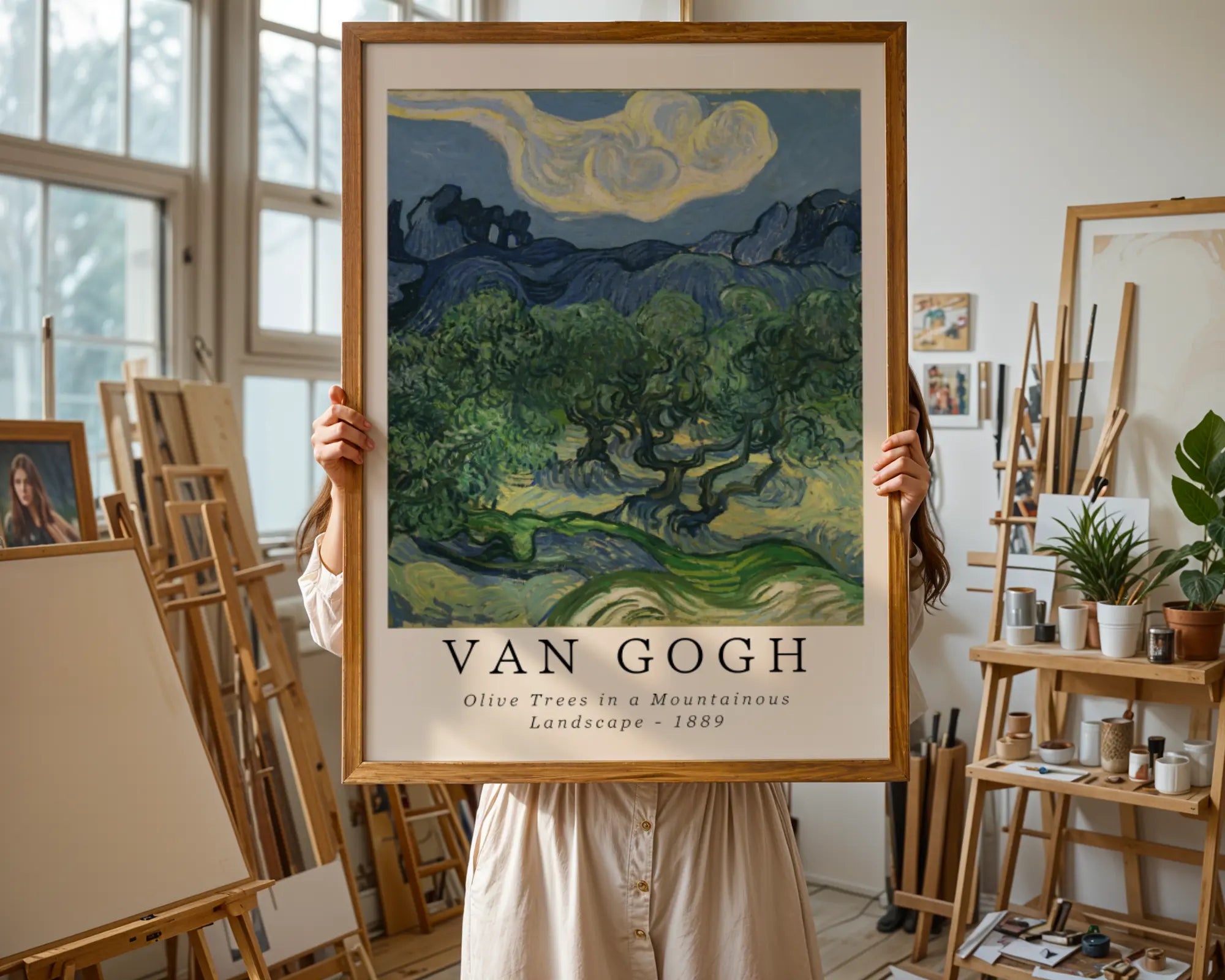 Van Gogh Print | Olive Trees  – Vintage Impressionist Mountain Landscape Art wall art print, modern home decor, unframed artwork by Nomad & Nest