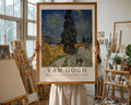 Van Gogh Print | Road with Cypress and Star  - Impressionist Landscape Art wall art print, modern home decor, unframed artwork by Nomad & Nest