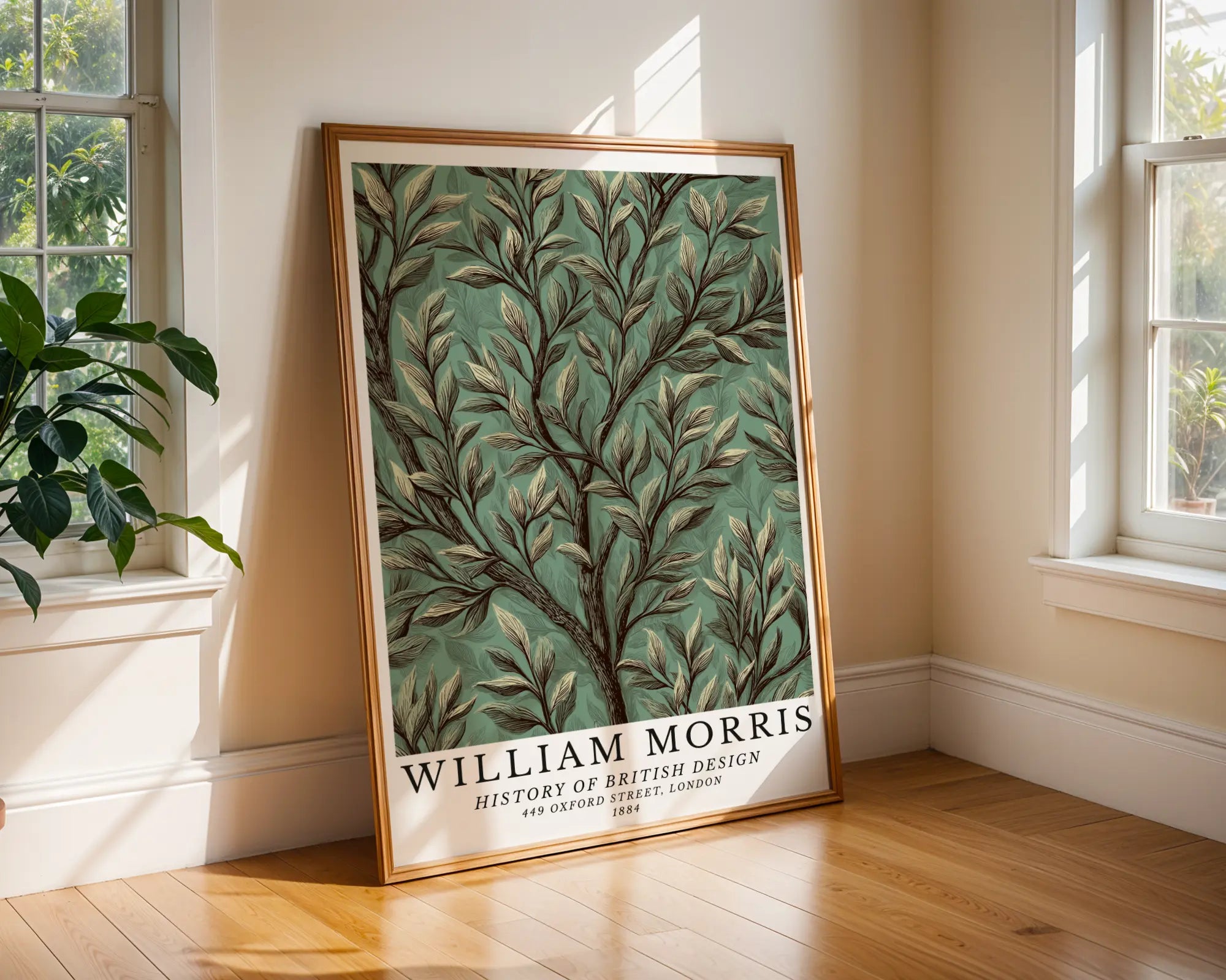 William Morris Print Leaf | Sage Green Botanical Art | Vintage Decor wall art print, modern home decor, unframed artwork by Nomad & Nest