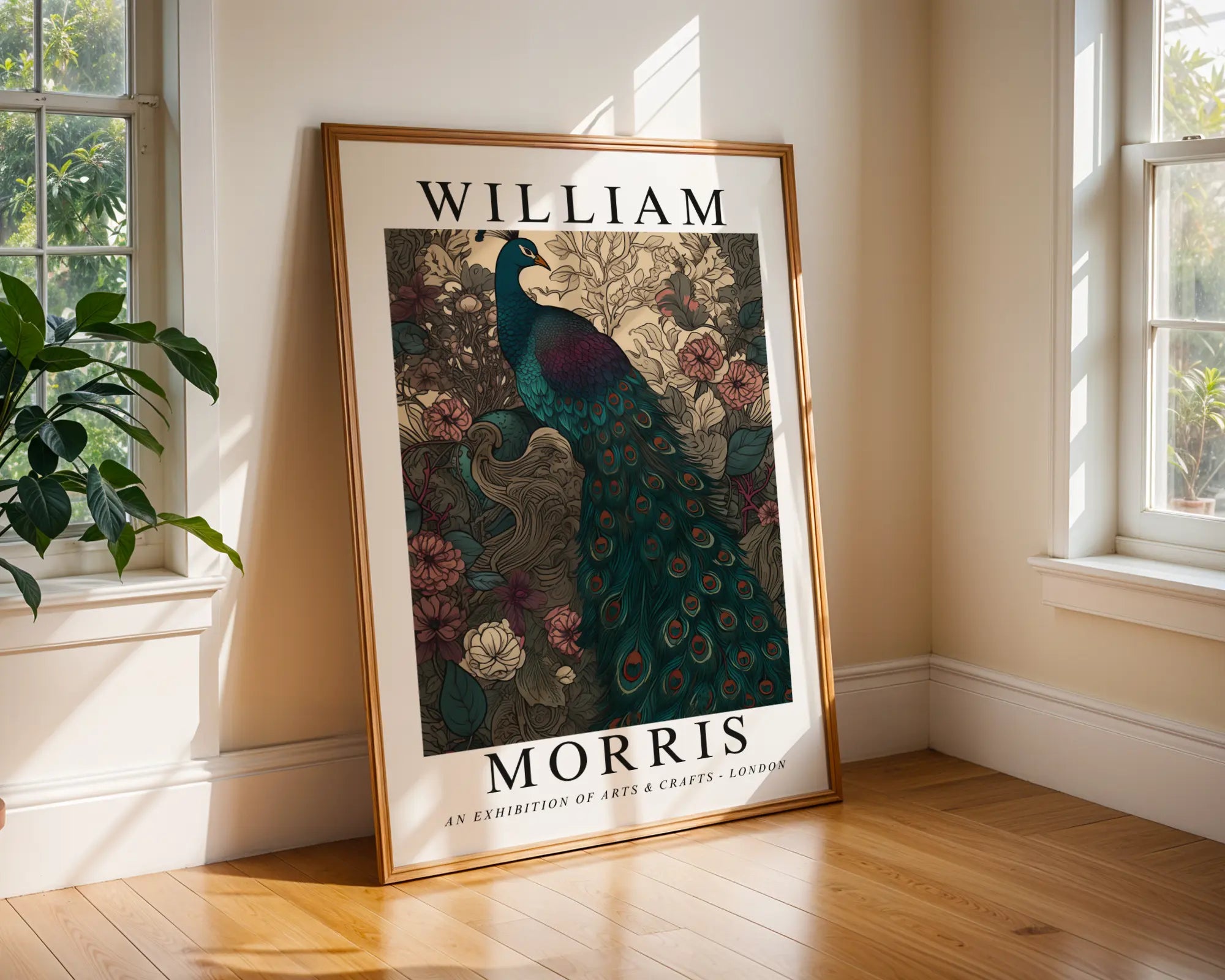 William Morris Print Peacock | Vintage Botanical Art Poster wall art print, modern home decor, unframed artwork by Nomad & Nest