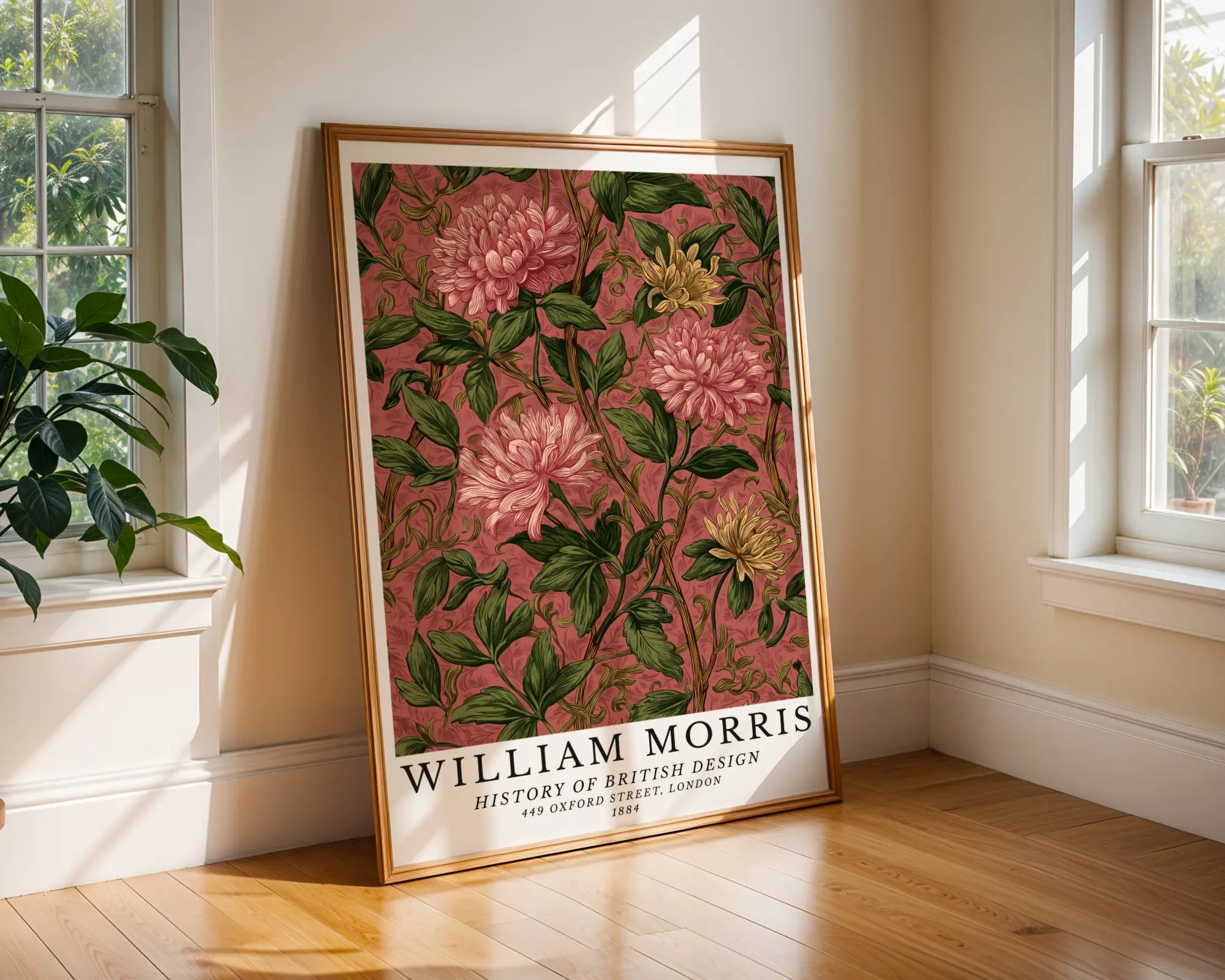 William Morris | Dusty Rose Botanical Home Art wall art print, modern home decor, unframed artwork by Nomad & Nest