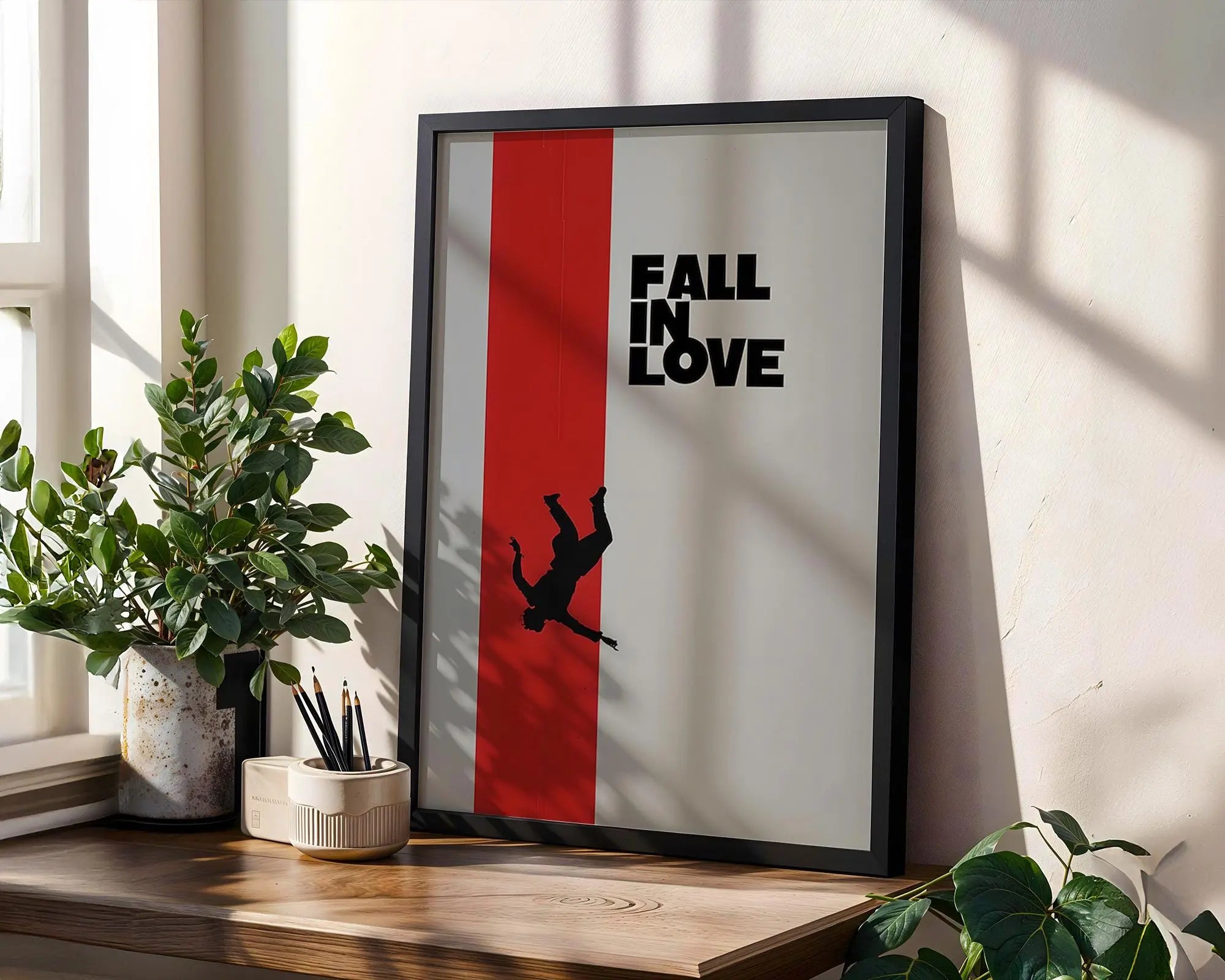 Positive Emotion | Fall In Love Graphic Art Print | Modern Minimalist Wall Decor wall art print, modern home decor, unframed artwork by Nomad & Nest