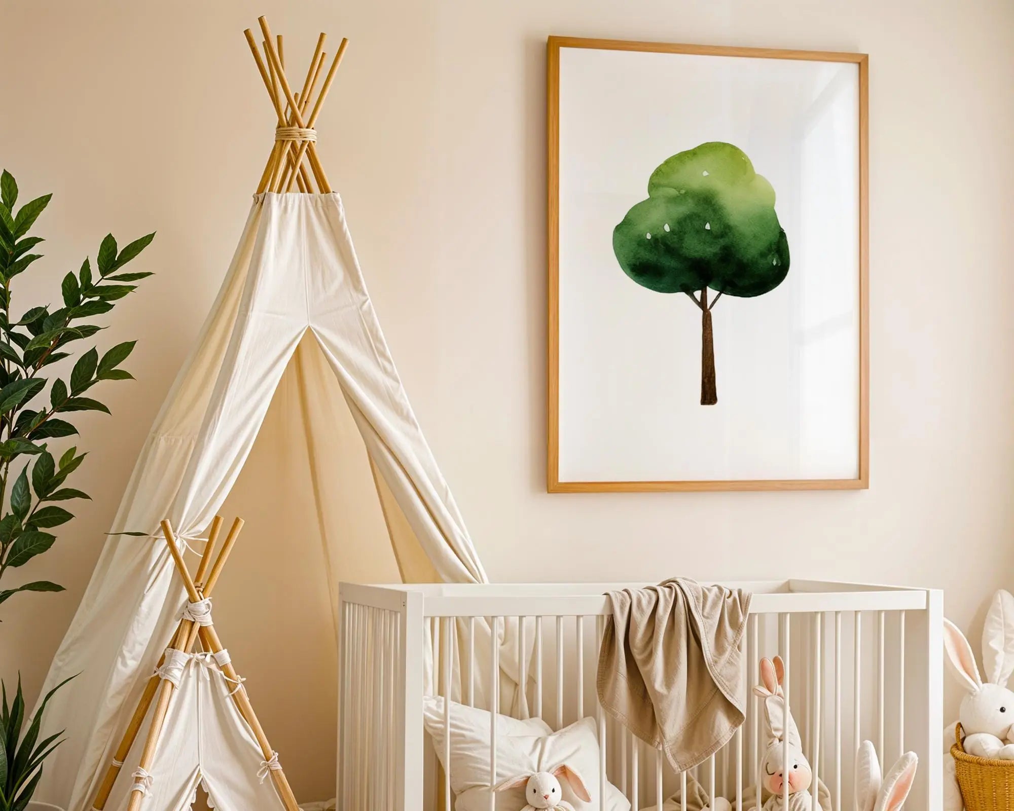 Playroom Ideas | Forest Tree Nursery Wall Art Woodland Nature Print wall art print, modern home decor, unframed artwork by Nomad & Nest