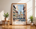 Frankfurt Germany Travel Poster | Old Town Street Print wall art print, modern home decor, unframed artwork by Nomad & Nest