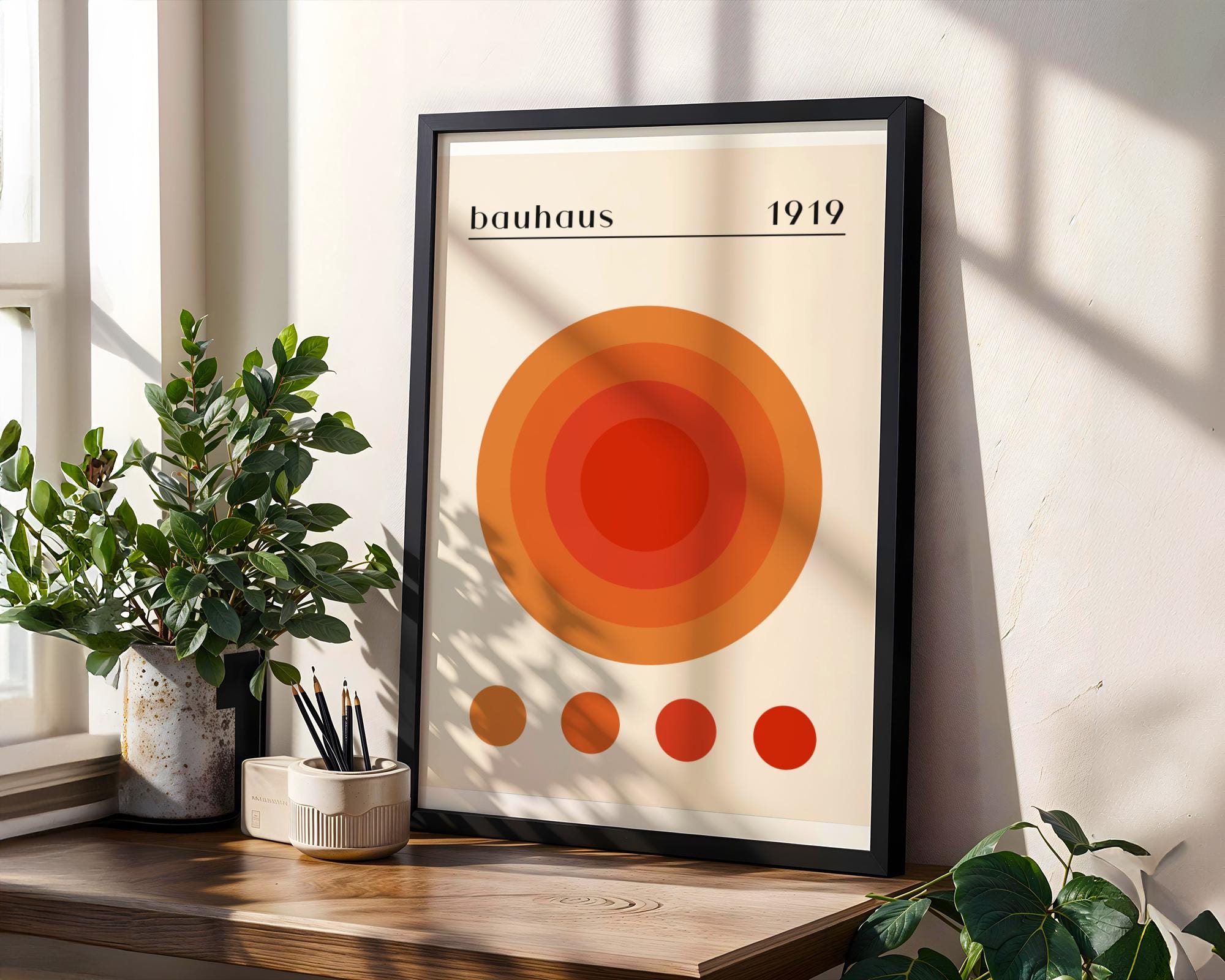 Bauhaus Poster Circle Art Print | Mid Century Modern Geometric wall art print, modern home decor, unframed artwork by Nomad & Nest