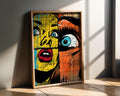 Modern Pop Art | Comic Face Print | Colorful Graffiti wall art print, modern home decor, unframed artwork by Nomad & Nest
