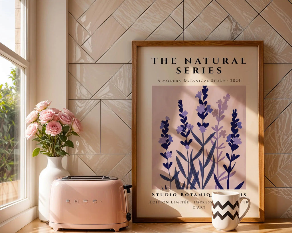 Lavender Botanical Print • Minimalist Mauve Floral Wall Art wall art print, modern home decor, unframed artwork by Nomad & Nest