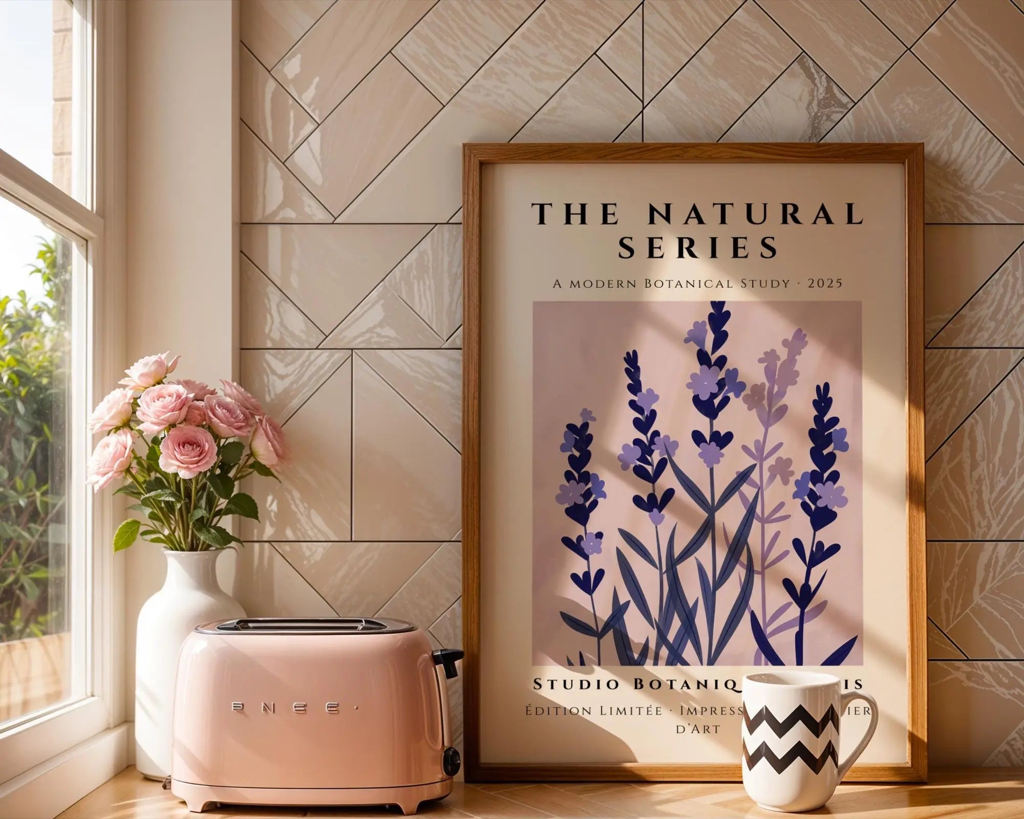 Lavender Botanical Print • Minimalist Mauve Floral Wall Art wall art print, modern home decor, unframed artwork by Nomad & Nest