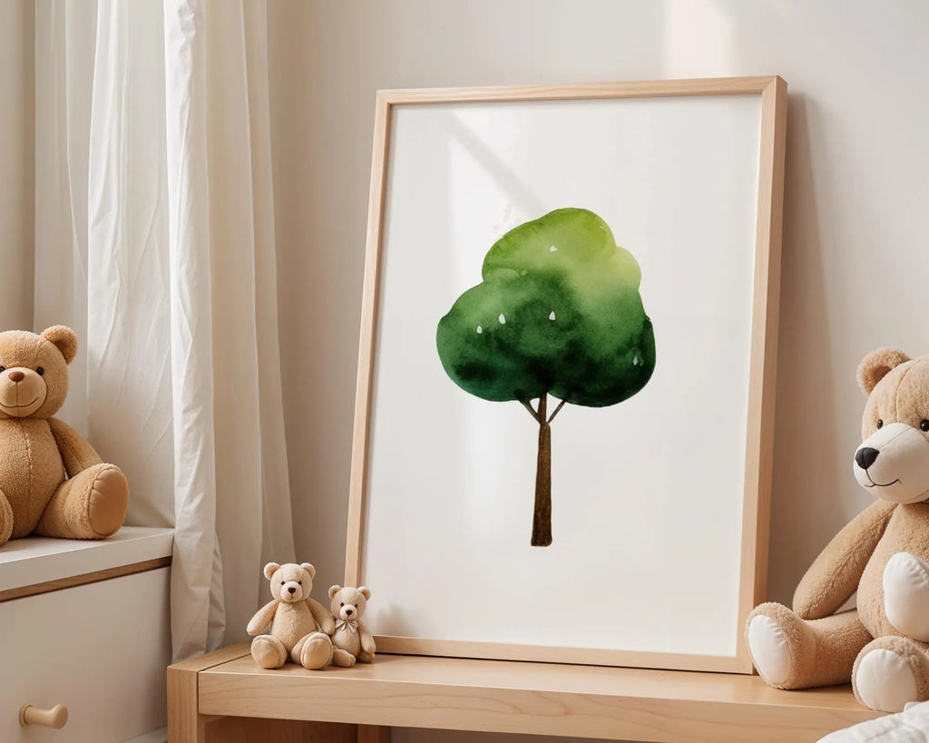 Playroom Ideas | Forest Tree Nursery Wall Art Woodland Nature Print wall art print, modern home decor, unframed artwork by Nomad & Nest