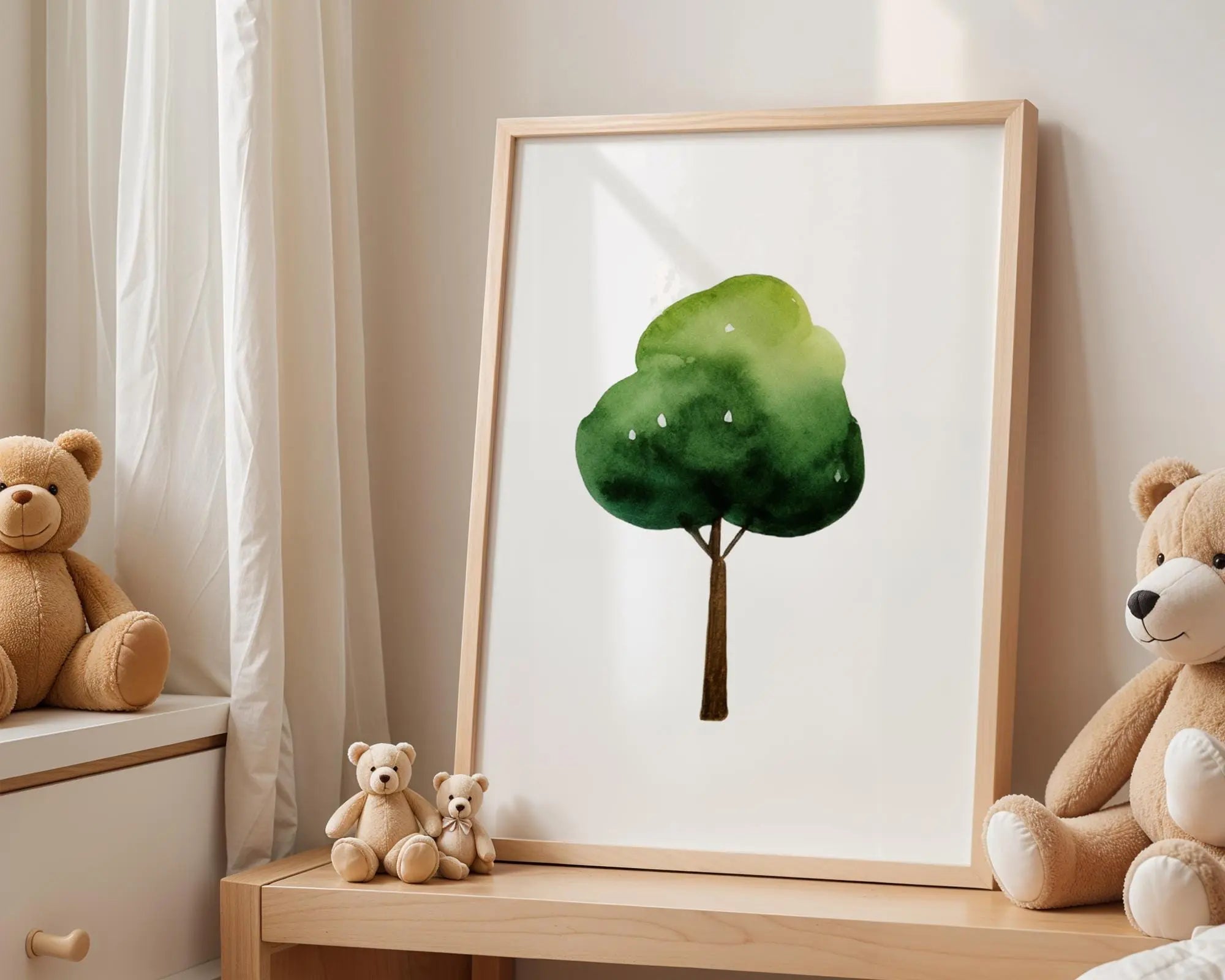 Playroom Ideas | Forest Tree Nursery Wall Art Woodland Nature Print wall art print, modern home decor, unframed artwork by Nomad & Nest