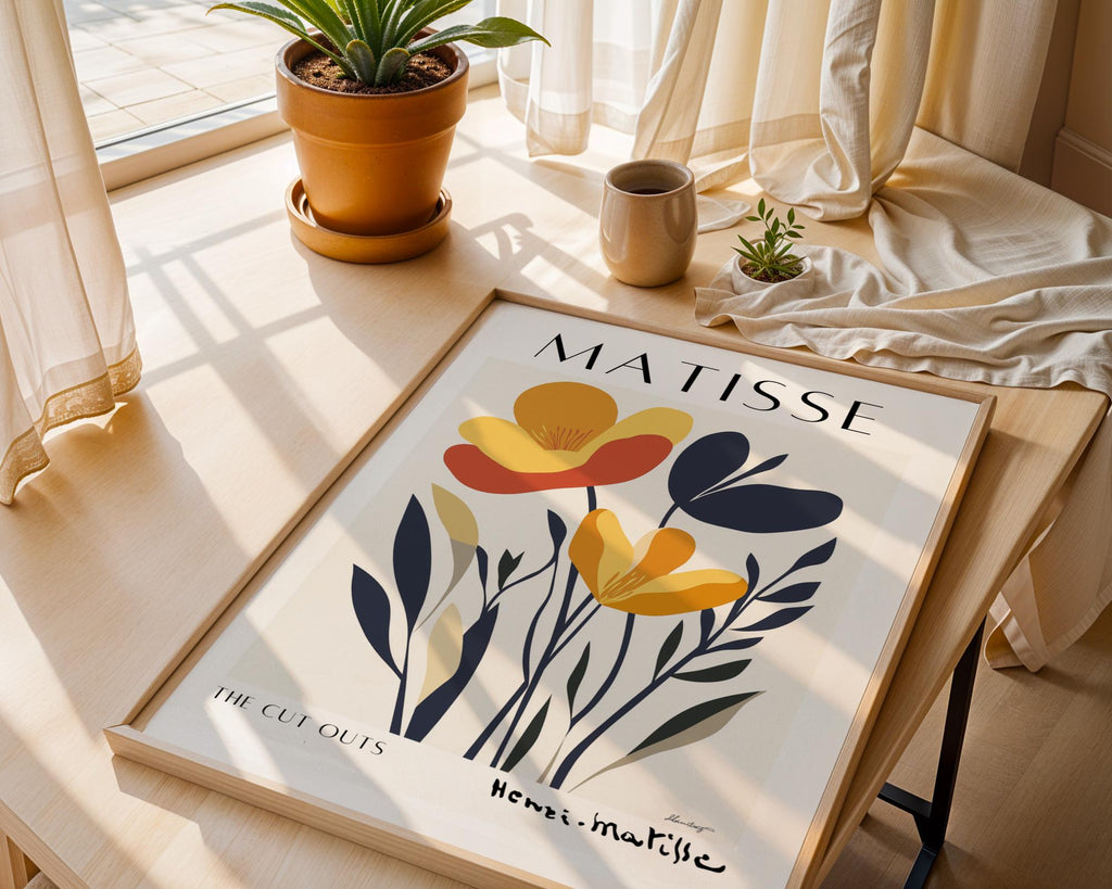 Henri Matisse Print | Inspired Floral  | Minimalist Botanical Wall Art wall art print, modern home decor, unframed artwork by Nomad & Nest