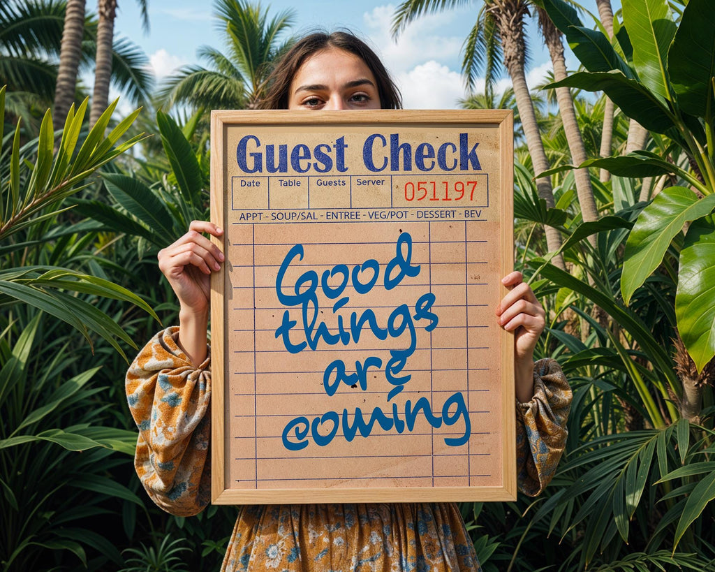 Good Things Are Coming Diner Receipt Print | Retro Kitchen Art wall art print, modern home decor, unframed artwork by Nomad & Nest